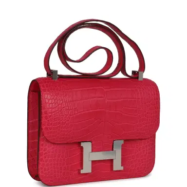 HERMÈS Hermes Constance 1-24 Rose Extreme Matte Alligator Palladium Hardware | Thumbnail 2 HERMÈS Hermes Constance 1-24 Rose Extreme Matte Alligator Palladium Hardware | Thumbnail 2