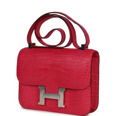 HERMÈS Hermes Constance 1-24 Rose Extreme Matte Alligator Palladium Hardware | Thumbnail 5 HERMÈS Hermes Constance 1-24 Rose Extreme Matte Alligator Palladium Hardware | Thumbnail 5