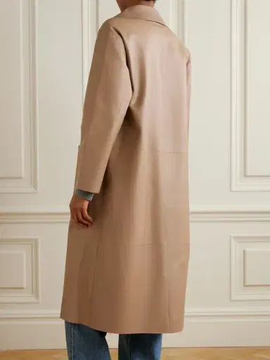 Nour Hammour Birthday Paneled Leather Coat | Thumbnail 3