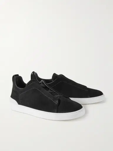 Zegna Triple Stitch™ Suede Slip-On Sneakers - Men | Thumbnail 4 Zegna Triple Stitch™ Suede Slip-On Sneakers - Men | Thumbnail 4