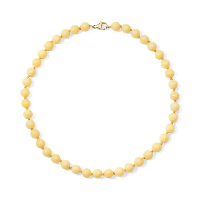 Stephanie Gottlieb Honey Jade Beaded Necklace