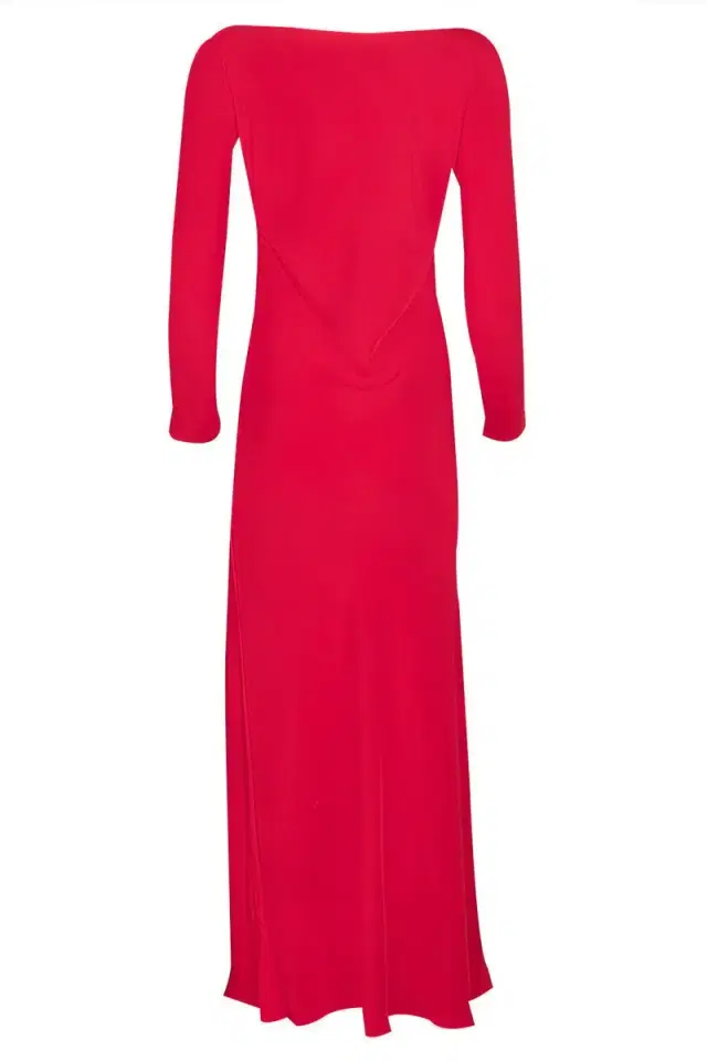 Boatneck Dress - Red