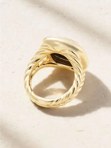 David Yurman Albion® 18- Karat Gold, Onyx And Diamond Ring | Thumbnail 3 David Yurman Albion® 18- Karat Gold, Onyx And Diamond Ring | Thumbnail 3