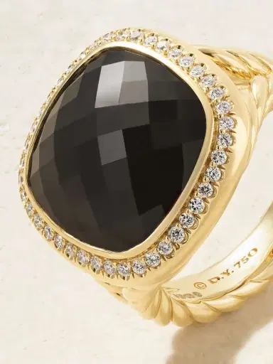 David Yurman Albion® 18- Karat Gold, Onyx And Diamond Ring | Thumbnail 4 David Yurman Albion® 18- Karat Gold, Onyx And Diamond Ring | Thumbnail 4