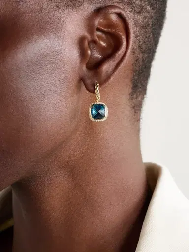 David Yurman Albion® 18-karat Gold, Topaz And Diamond Earrings | Thumbnail 2 David Yurman Albion® 18-karat Gold, Topaz And Diamond Earrings | Thumbnail 2