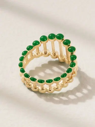 L’Atelier Nawbar The Little Twiggy 18-karat Gold, Diamond And Enamel Ring | Thumbnail 3 L’Atelier Nawbar The Little Twiggy 18-karat Gold, Diamond And Enamel Ring | Thumbnail 3