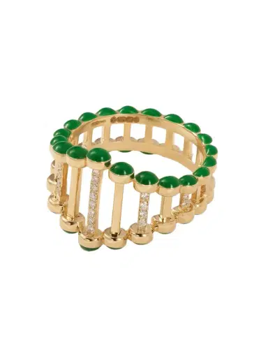 L’Atelier Nawbar The Little Twiggy 18-karat Gold, Diamond And Enamel Ring | Thumbnail 1 L’Atelier Nawbar The Little Twiggy 18-karat Gold, Diamond And Enamel Ring | Thumbnail 1