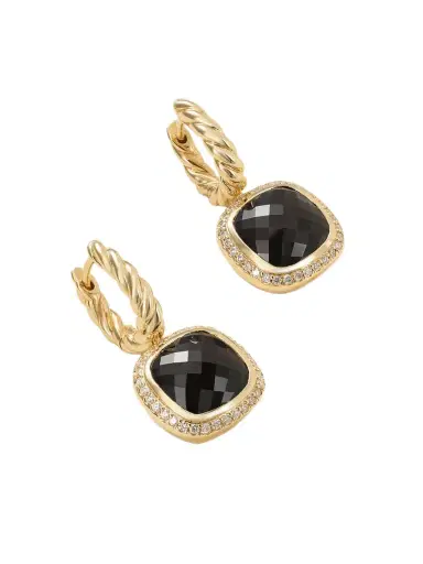 David Yurman Albion® 18-karat Gold, Onyx And Diamond Earrings | Thumbnail 1 David Yurman Albion® 18-karat Gold, Onyx And Diamond Earrings | Thumbnail 1