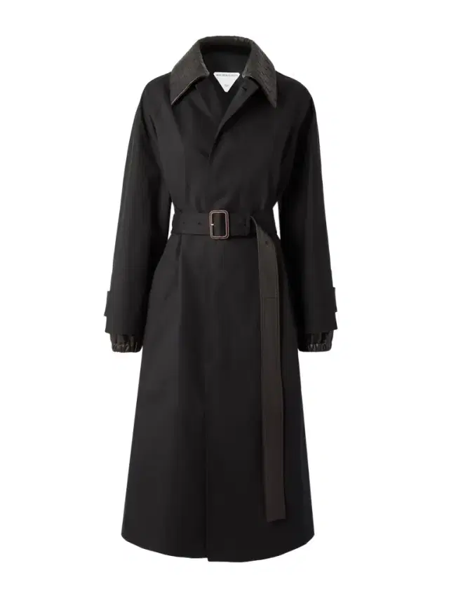 Belted Intrecciato Leather-trimmed Cotton-blend Gabardine Trench Coat