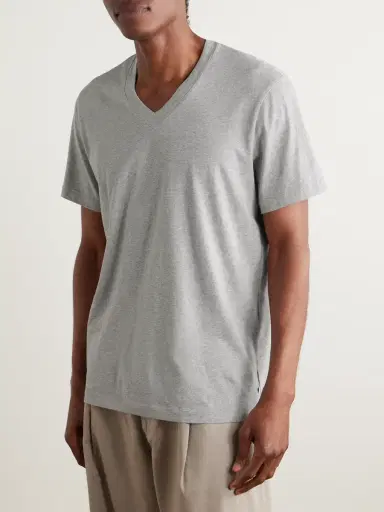 James Perse Mélange Combed Cotton-Jersey T-Shirt - Men | Thumbnail 3