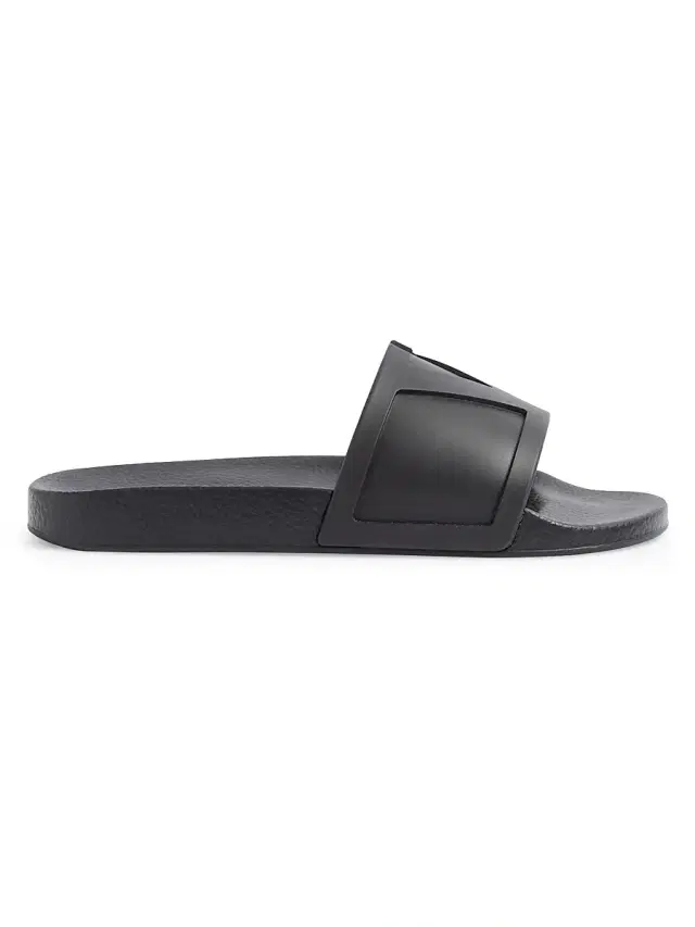 Valentino Garavani Men's Coolside Rubber Slide Sandals - Black