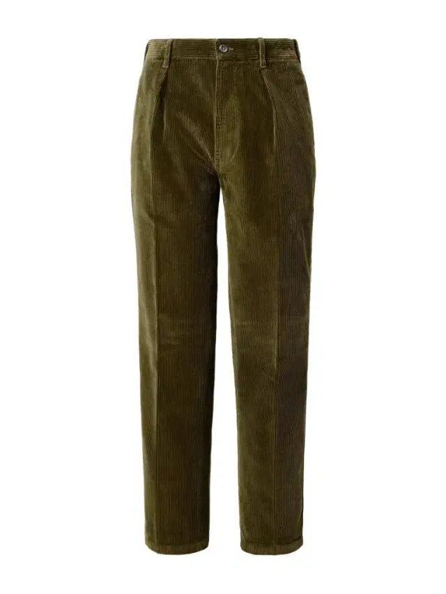 Drake's Games Straight-Leg Pleated Cotton-Corduroy Trousers - Men