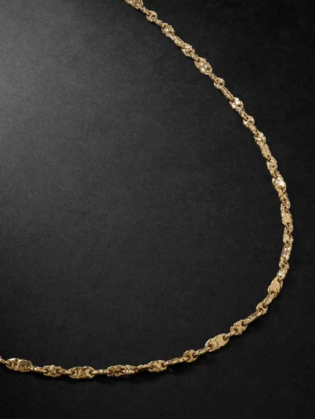 MAOR Dali Hammered 18-Karat Gold Chain Necklace - Men