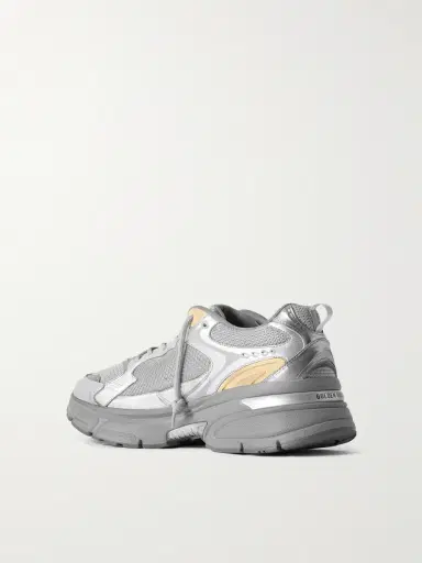 Golden Goose Lightstar Rubber-Trimmed Metallic Leather and Mesh Sneakers - Men | Thumbnail 4 Golden Goose Lightstar Rubber-Trimmed Metallic Leather and Mesh Sneakers - Men | Thumbnail 4