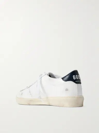 Golden Goose Matchstar Distressed Leather Sneakers - Men | Thumbnail 4