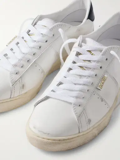 Golden Goose Matchstar Distressed Leather Sneakers - Men | Thumbnail 5