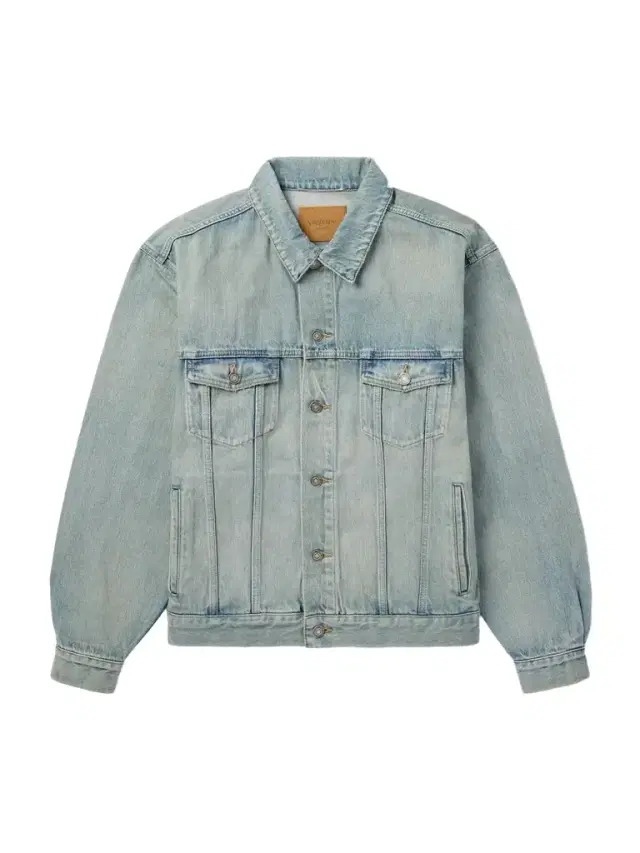 Distressed Denim Trucker Jacket - Men
