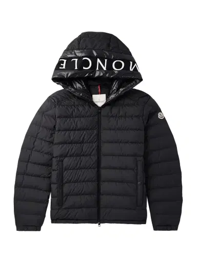 Moncler Logo-Print Quilted Shell Hooded Down Jacket - Men | Thumbnail 1 Moncler Logo-Print Quilted Shell Hooded Down Jacket - Men | Thumbnail 1