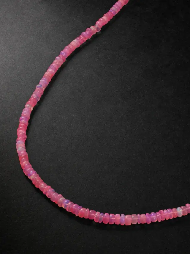 JIA JIA Mini Gold Opal Beaded Necklace - Men