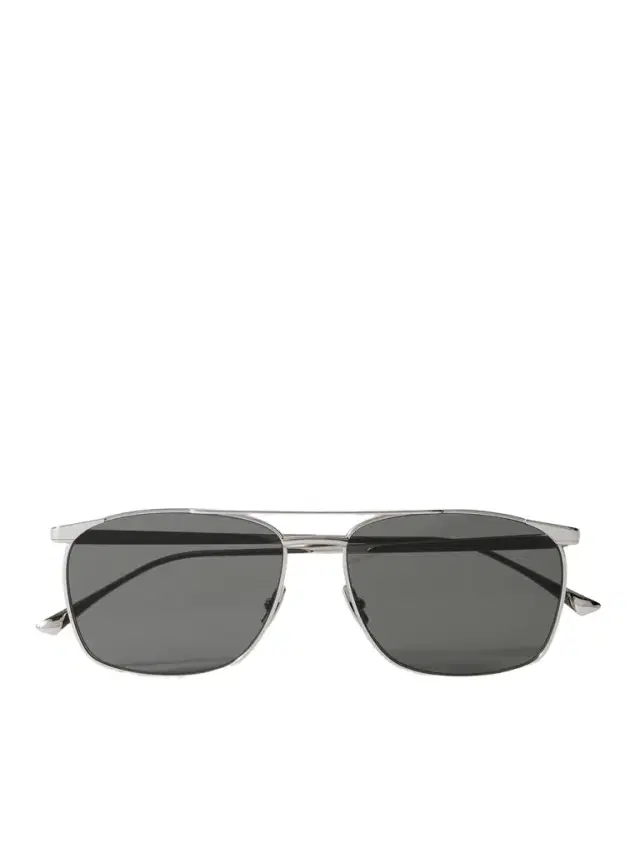 Aviator-Style Silver-Tone Sunglasses - Men