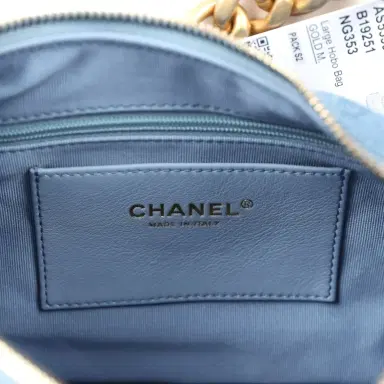 Chanel Chanel Large Cargo Hobo Bag Light Blue Washed Denim Brushed Gold Hardware | Thumbnail 11 Chanel Chanel Large Cargo Hobo Bag Light Blue Washed Denim Brushed Gold Hardware | Thumbnail 11