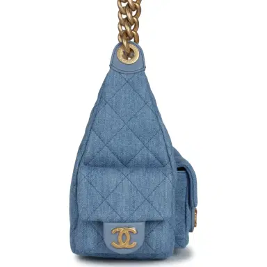 Chanel Chanel Large Cargo Hobo Bag Light Blue Washed Denim Brushed Gold Hardware | Thumbnail 3 Chanel Chanel Large Cargo Hobo Bag Light Blue Washed Denim Brushed Gold Hardware | Thumbnail 3