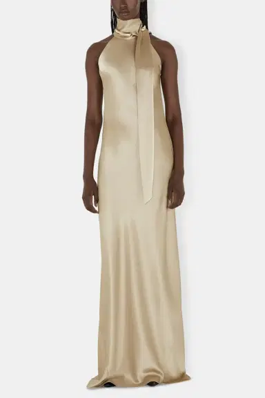 GALVAN LONDON Sienna Gown - Sand | Thumbnail 2