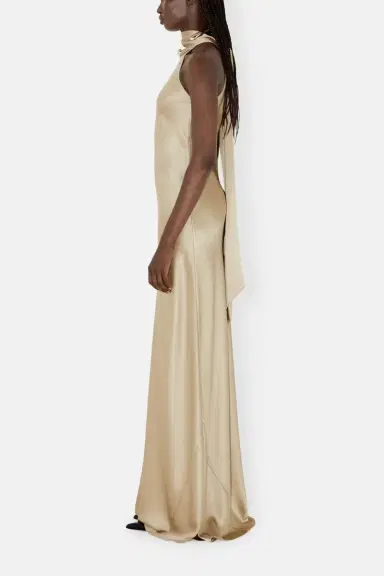 GALVAN LONDON Sienna Gown - Sand | Thumbnail 3