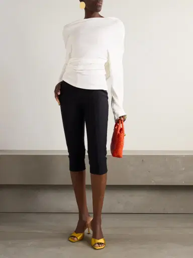 Jacquemus Capri Cropped Stretch-crepe Slim-leg Pants | Thumbnail 2 Jacquemus Capri Cropped Stretch-crepe Slim-leg Pants | Thumbnail 2