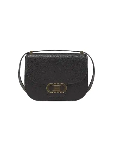 Ferragamo Women's Small Double Gancio Saddle Bag | Thumbnail 1 Ferragamo Women's Small Double Gancio Saddle Bag | Thumbnail 1