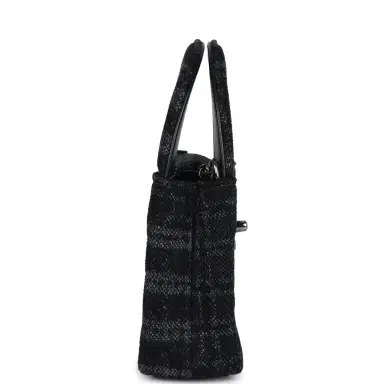 Chanel Chanel Nano Kelly Shopper Black and Grey Printed Denim Ruthenium Hardware | Thumbnail 3 Chanel Chanel Nano Kelly Shopper Black and Grey Printed Denim Ruthenium Hardware | Thumbnail 3