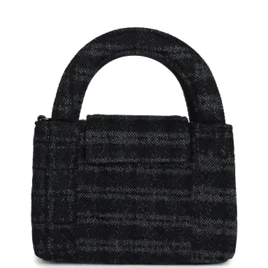 Chanel Chanel Nano Kelly Shopper Black and Grey Printed Denim Ruthenium Hardware | Thumbnail 4 Chanel Chanel Nano Kelly Shopper Black and Grey Printed Denim Ruthenium Hardware | Thumbnail 4
