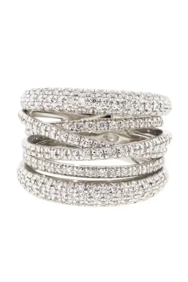 SIDNEY GARBER Diamond Scribble Ring - White Gold | Thumbnail 1 SIDNEY GARBER Diamond Scribble Ring - White Gold | Thumbnail 1