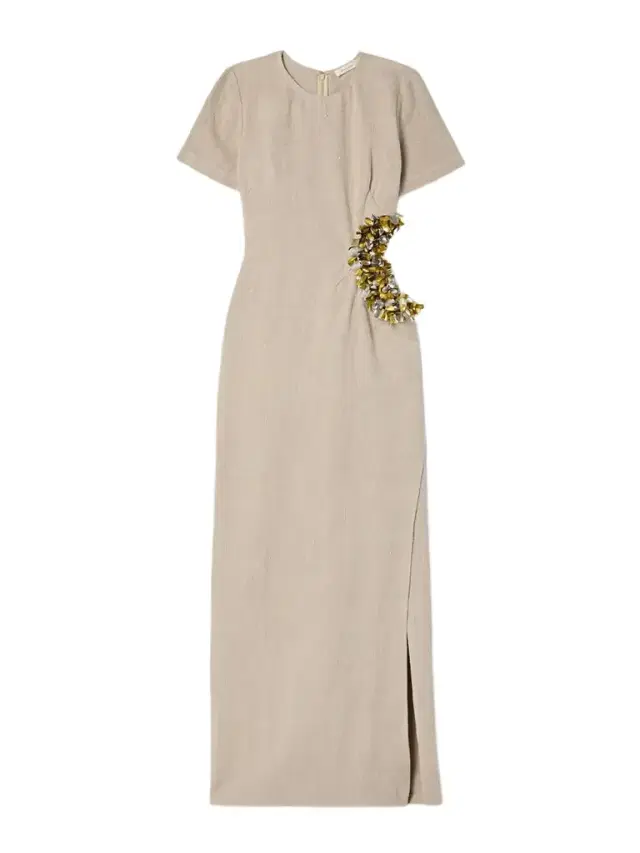 Seaford Cutout Paillette-embellished Linen Maxi Dress
