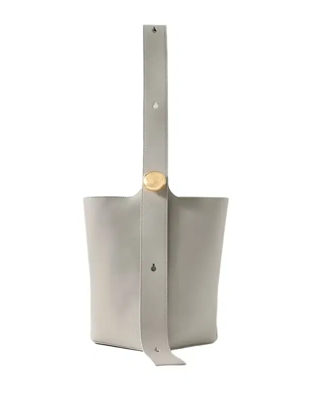 Pebble Embellished Leather Bucket Bag