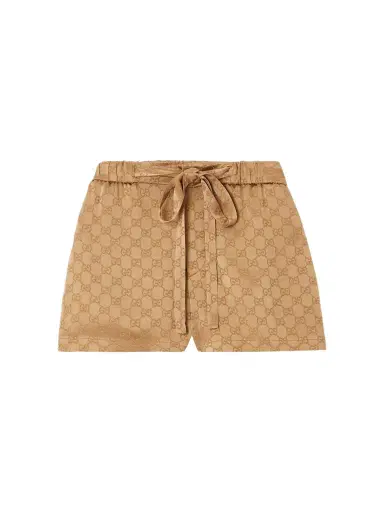 Gucci Gg Hammered Satin-jacquard Shorts | Thumbnail 1 Gucci Gg Hammered Satin-jacquard Shorts | Thumbnail 1
