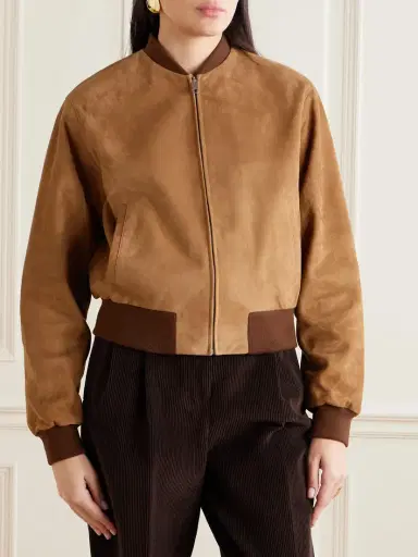 BALLY Suede Bomber Jacket | Thumbnail 3 BALLY Suede Bomber Jacket | Thumbnail 3