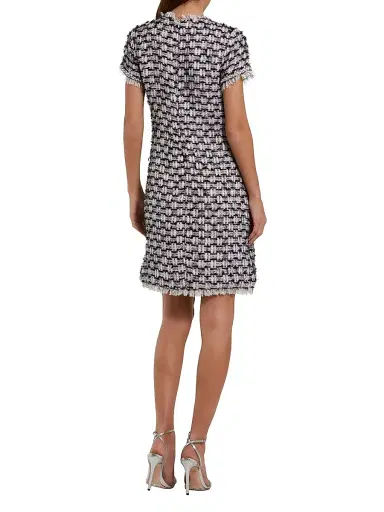 Mac Duggal Women's Floral Beaded Tweed Dress - Black Multi | Thumbnail 3