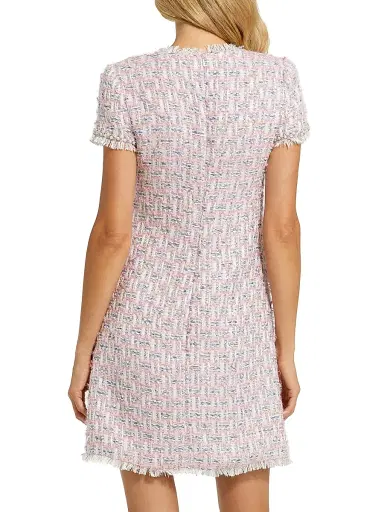 Mac Duggal Women's Floral Beaded Tweed Dress - Black Multi | Thumbnail 7