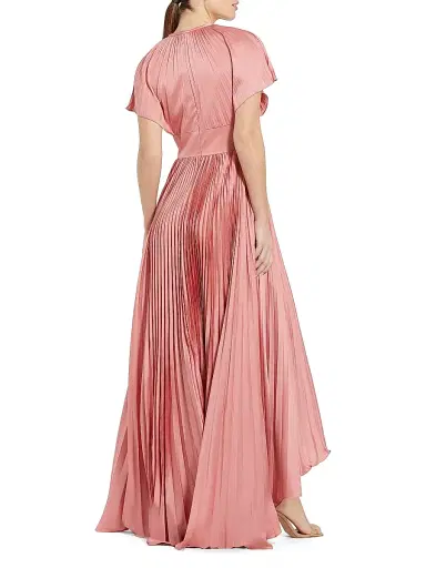 Mac Duggal Women's Cut-Out Pleated Maxi Dress - Dusty Rose | Thumbnail 2 Mac Duggal Women's Cut-Out Pleated Maxi Dress - Dusty Rose | Thumbnail 2