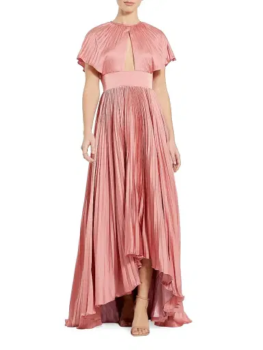Mac Duggal Women's Cut-Out Pleated Maxi Dress - Dusty Rose | Thumbnail 1 Mac Duggal Women's Cut-Out Pleated Maxi Dress - Dusty Rose | Thumbnail 1