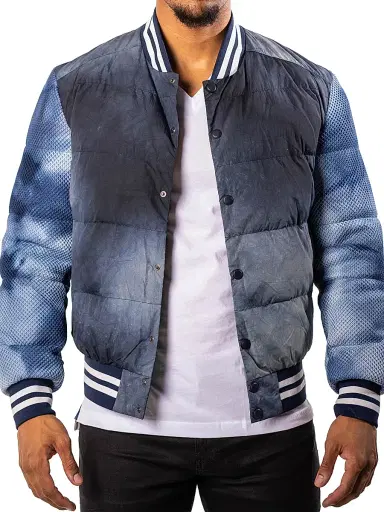 Maceoo Men's Bomber Jacket - Blue | Thumbnail 2 Maceoo Men's Bomber Jacket - Blue | Thumbnail 2