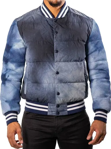Maceoo Men's Bomber Jacket - Blue | Thumbnail 6 Maceoo Men's Bomber Jacket - Blue | Thumbnail 6