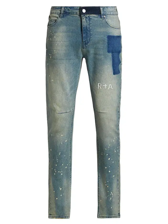 Men's Concrete Bryant Skinny-Leg Logo Jeans - Blue Kyanite