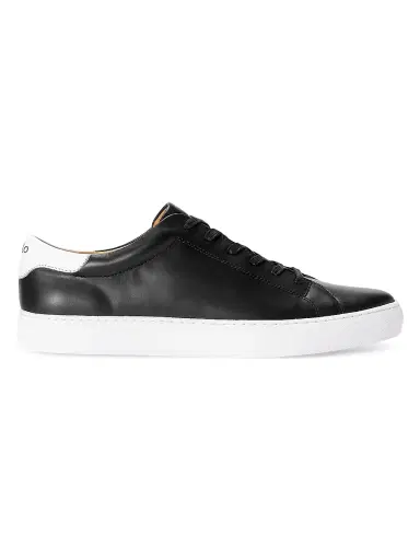 Polo Ralph Lauren Men's Jermain II Leather Low-Top Sneakers - Black | Thumbnail 1 Polo Ralph Lauren Men's Jermain II Leather Low-Top Sneakers - Black | Thumbnail 1