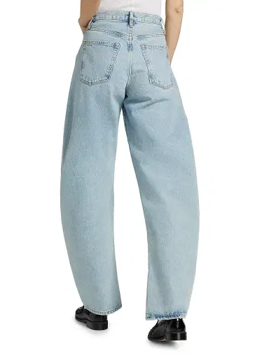 FRAME Women's Bubble Mid-Rise Barrel Jeans - Outlaw | Thumbnail 5