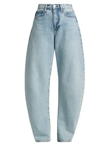 FRAME Women's Bubble Mid-Rise Barrel Jeans - Outlaw | Thumbnail 1