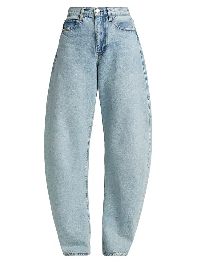 FRAME Women's Bubble Mid-Rise Barrel Jeans - Outlaw