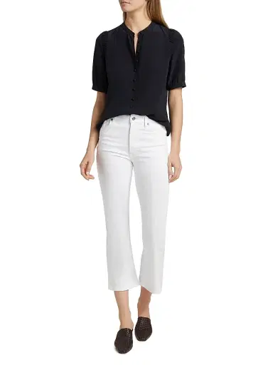 Frame Women's Reboot Crop Mid-Rise Pants - White - Size 31 | Thumbnail 2 Frame Women's Reboot Crop Mid-Rise Pants - White - Size 31 | Thumbnail 2