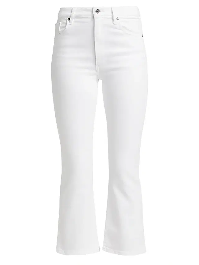 FRAME Women's Reboot Crop Mid-Rise Pants - White